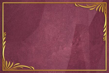 old grunge paper background with golden frameの写真素材