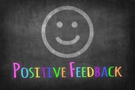 Positive Feedback on Blackboardの写真素材