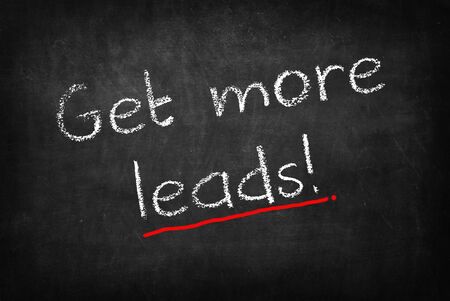 get more leads words on Blackboardの写真素材