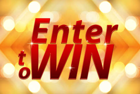 Enter to win words on Bokeh backgroundの写真素材