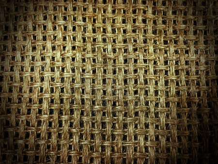 Closeup of grunge brown sack texture background