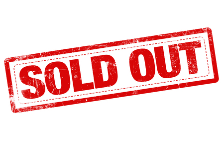 stamp word "Sold out" in red over white backgroundの写真素材