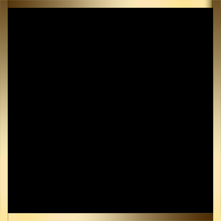 gold border on the black backgroundの写真素材