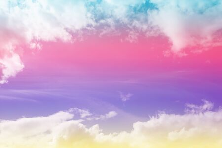cloud background, pastel gradient colorsの写真素材