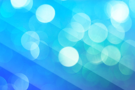 Blurred blue bokeh abstract background
