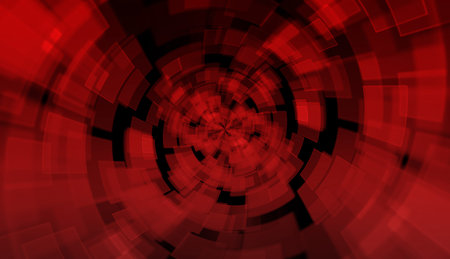 Red and black square digital twirl abstract backgroundの写真素材