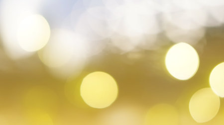 Abstract Christmas gold lights bokeh backgroundの写真素材