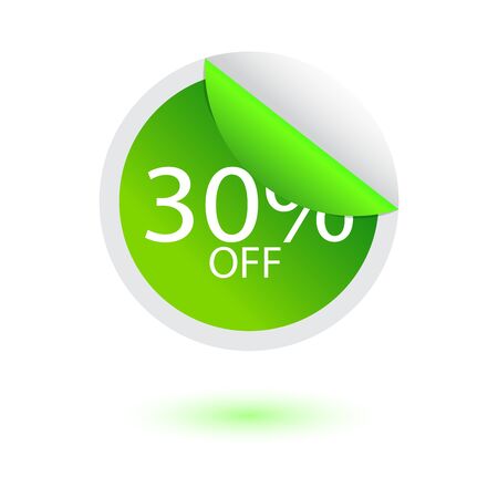 30% off sale sticker, vector illustrationのイラスト素材