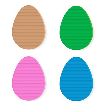easter eggs paper style, illustrationのイラスト素材
