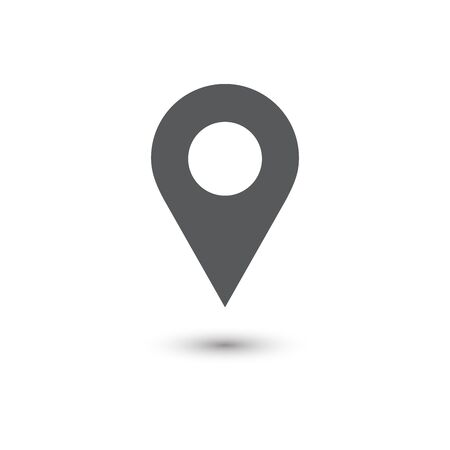 Location  illustration icon with shadow on white backgroundのイラスト素材