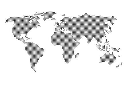 Dotted world map illustrationのイラスト素材