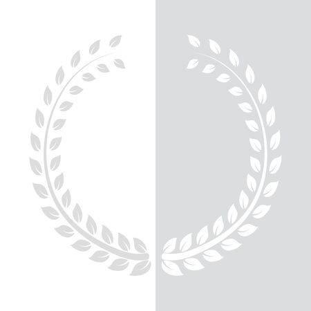 Simple grey wreath vector icon illustration on white backgroundのイラスト素材