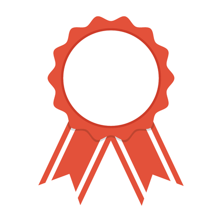 Award ribbon with shadow on white backgroundのイラスト素材