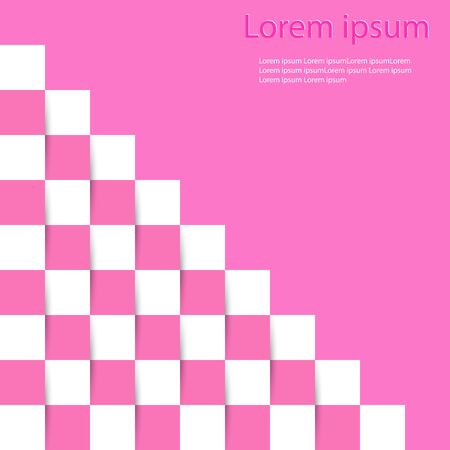 Modern minimal white and pink abstract background, vector illustrationのイラスト素材