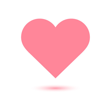 Heart vector icon with shadowのイラスト素材