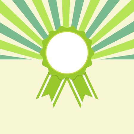 Award ribbon on retro starburst background, vector illustrationのイラスト素材