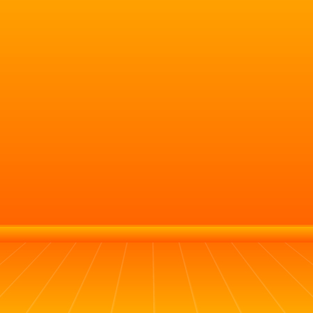 Orange empty studio room background, template mock up for display of content or product.のイラスト素材