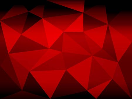 Red black geometric vector illustration, polygonal backgroundのイラスト素材