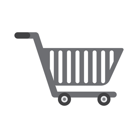 Shopping cart commercial icon, vector illustrationのイラスト素材
