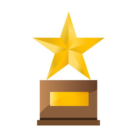 Trophy star winner award, vector illustrationのイラスト素材