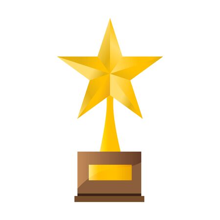 Trophy star winner award, vector illustrationのイラスト素材