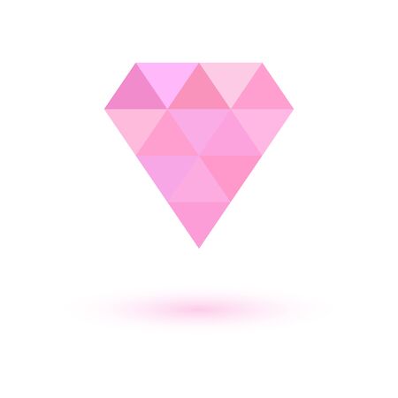 Polygon heart icon, vector illustrationのイラスト素材