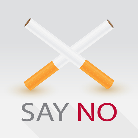 Say no to cigarette concept, vector illustrationのイラスト素材
