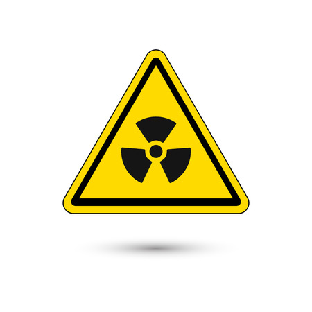 Nuclear sign button on white background, Vector Illustrationのイラスト素材