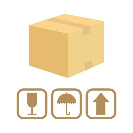 Carton cardboard box delivery concept, vector illustrationのイラスト素材