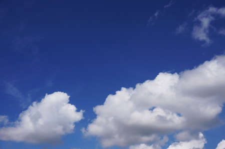 Blue sky  with white cloudsの写真素材
