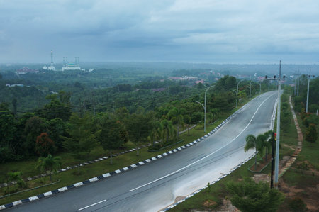 A quiet road in the morning