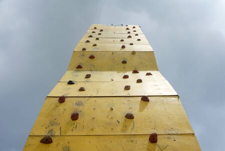 Cliff climbing practice wall/Rock climbing wallの写真素材