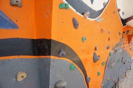Cliff climbing practice wall/Rock climbing wallの写真素材