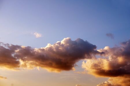 Beautiful sunset clouds in the skyの写真素材