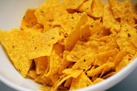 Tortilla chips is a kind of chips or chips made from corn.の写真素材