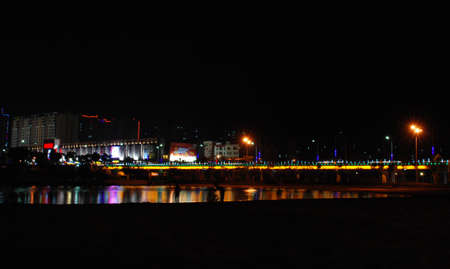 Night view of buildingsのeditorial素材
