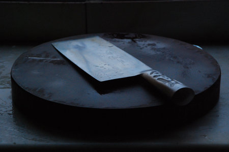 chopping knifeの写真素材