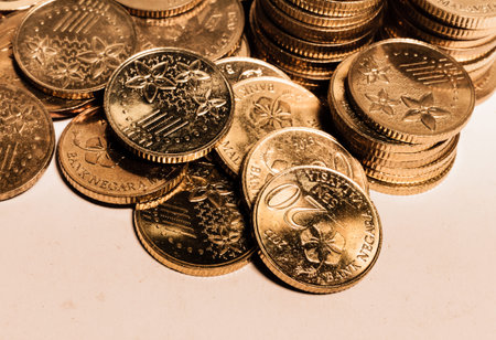 Coins as concept for financial growth