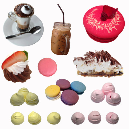coffee and bakery set の写真素材