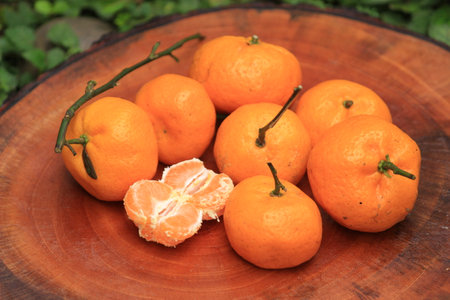 Fresh orange fruitの写真素材