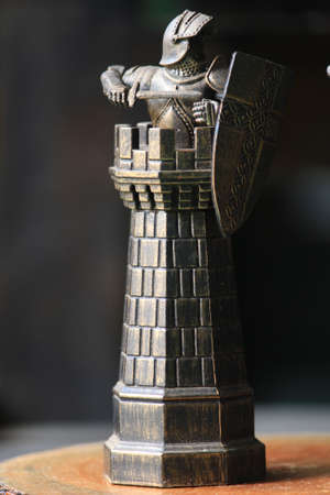 Miniature chess chess knight templarの写真素材