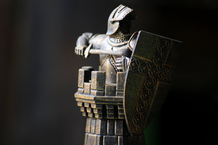 Miniature chess chess knight templarの写真素材