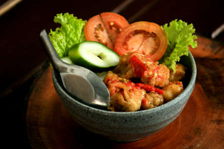 good chicken rice and vegetables foodの写真素材