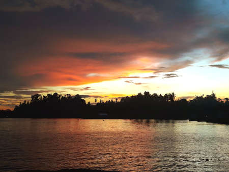 Beautiful sky in the morningの写真素材