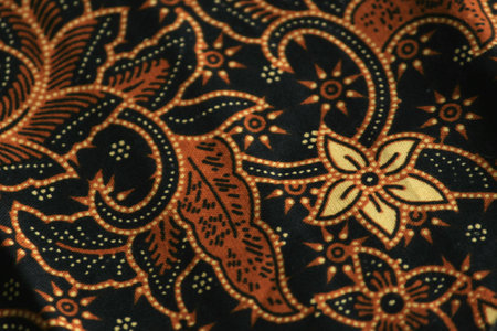 the traditional batik cloth pattern which is beautiful and full of philosophyの写真素材