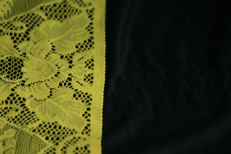 the patterns and motifs of the traditional yellow fabrics are beautiful and artisticの写真素材