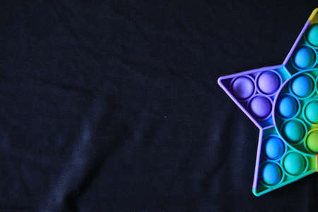 Children's game to practice creativity in the shape of a star with beautiful bright colorsの写真素材