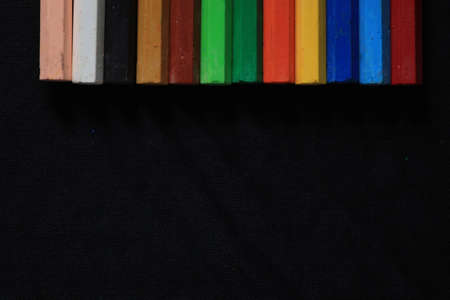 Crayon pencils with beautiful bright colors, for drawing and paintingの写真素材