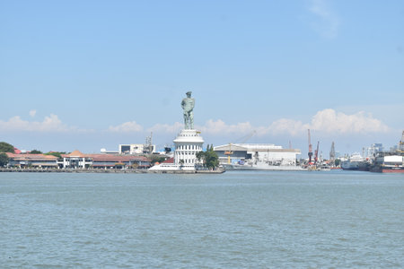 Indonesian National Army Navy base in the city of Surabaya. This base is a large warship baseの写真素材