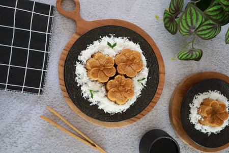 sweet, delicious and traditional Indonesian cake. This cake is suitable for relaxing.